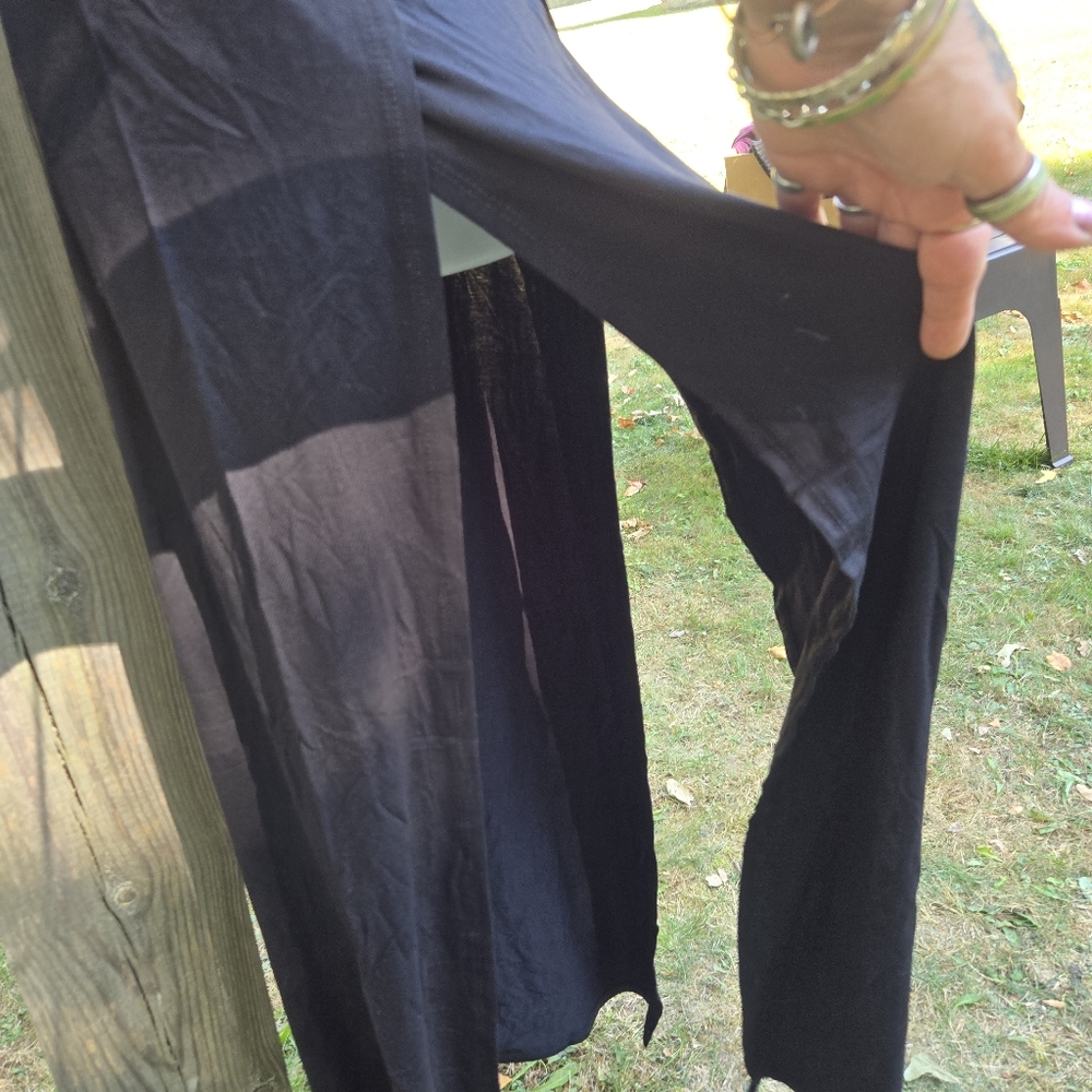 Black- Open Front- Maxi Skirt- No Identifiable Tags- Small/Medium - Picture 4 of 6